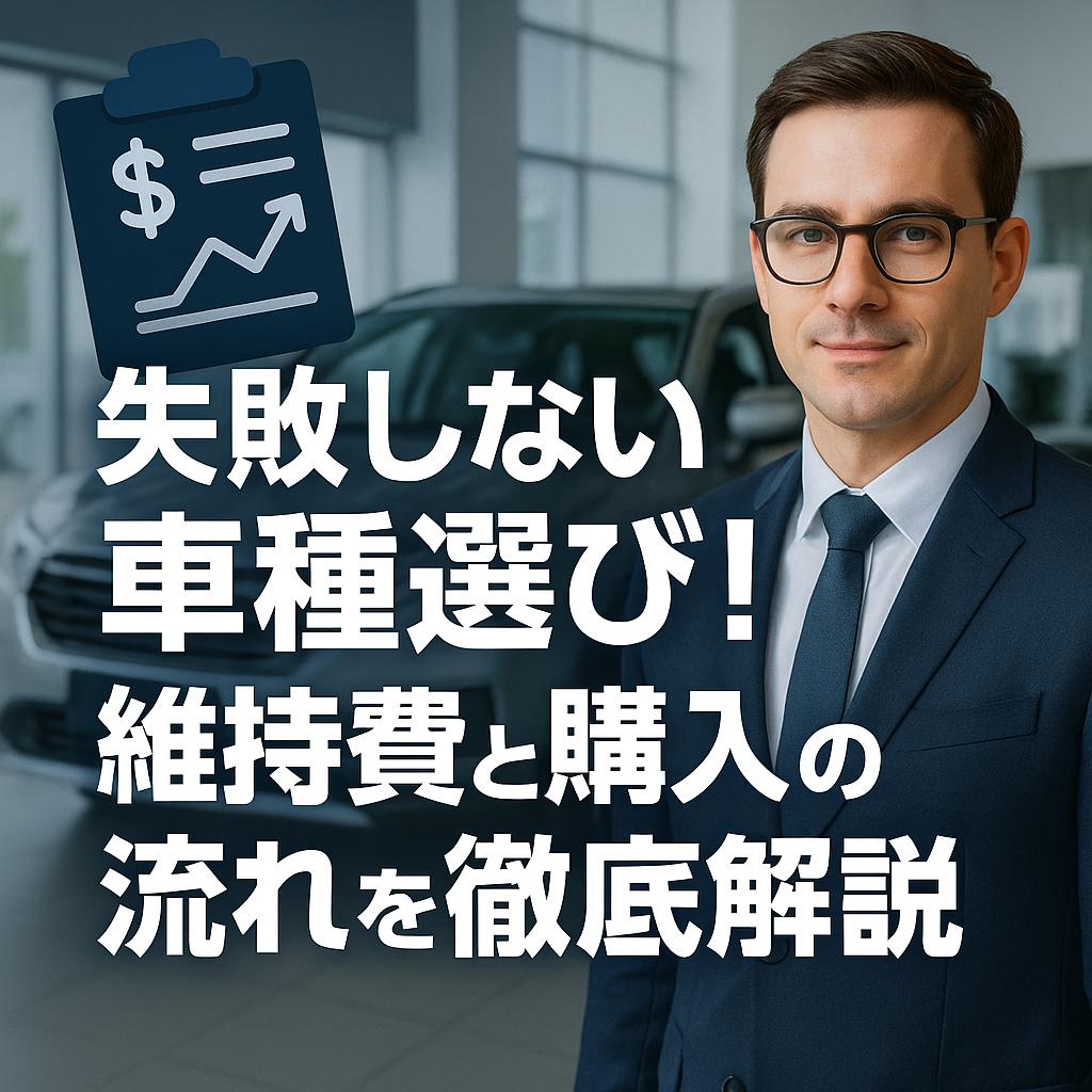 失敗しない車種選び！維持費と購入の流れを徹底解説